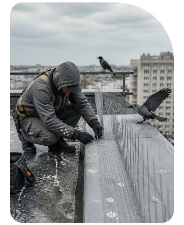 Защита от ворон под ключ в Боре по цене от 5195 р. | Сенат-Бор